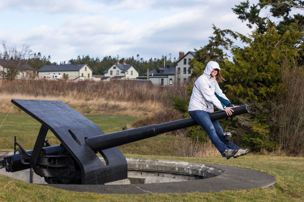 Jessica on a cannon