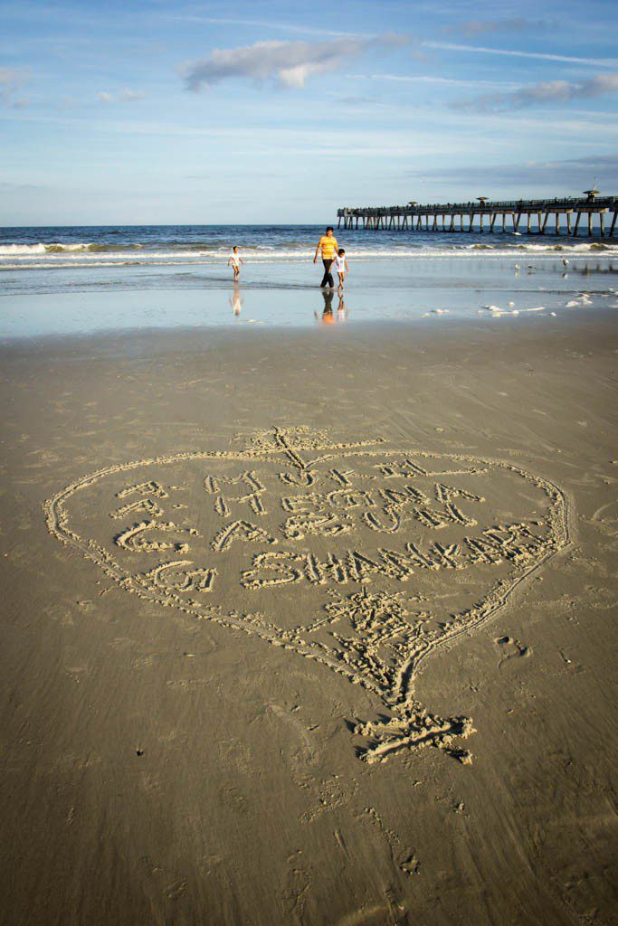 Heart on the beach