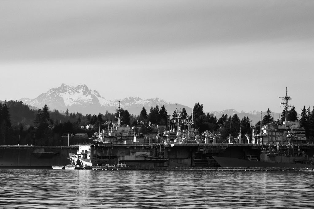 Our marina is right across from the shipyard. 