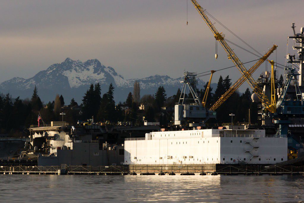 The only picture ever taken where a Navy barge looks slightly majestic