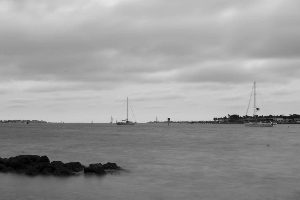 Long exposure of the water.  It almost worked, but the colors were too boring.  good experiment though.