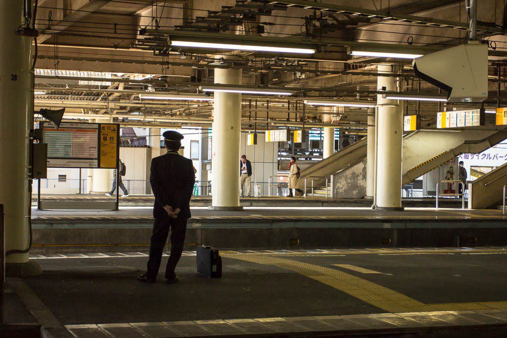 Mysterious dark figure with a cop shaped hat. Maybe I just took pictures of dudes in flat-top hats?