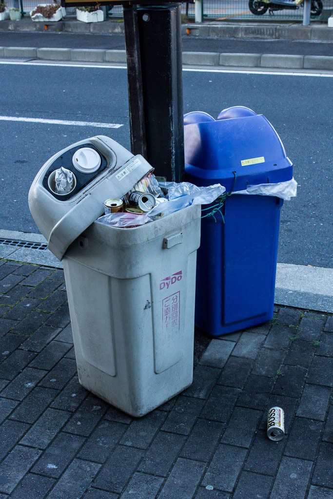 I love their trash cans here.  They have so much character.  