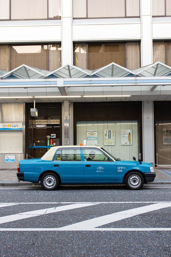 Ubiquitous blue taxi