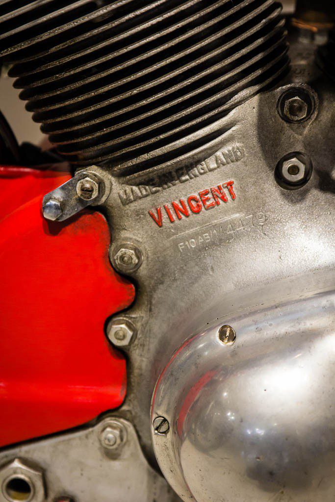 Engine on a Vincent