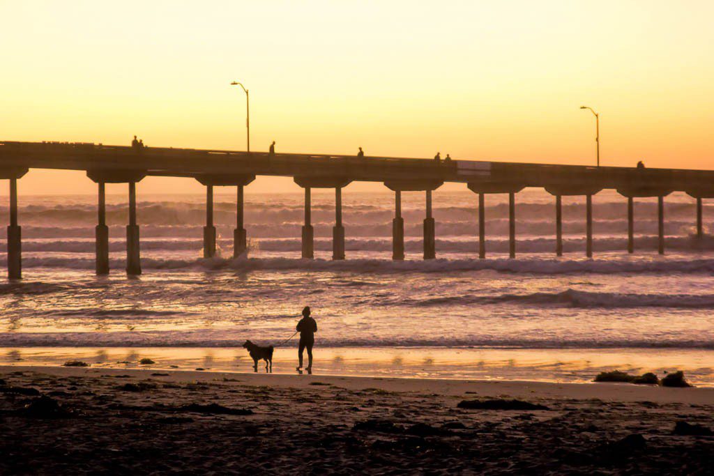 Sunset at the beach.