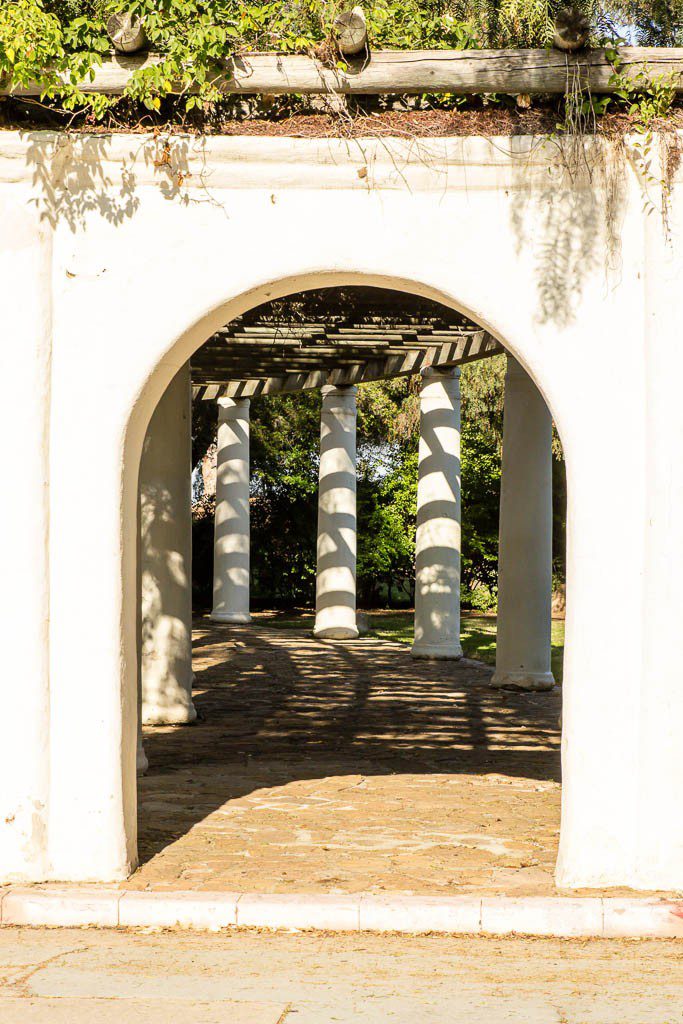 Arch with columns in the park