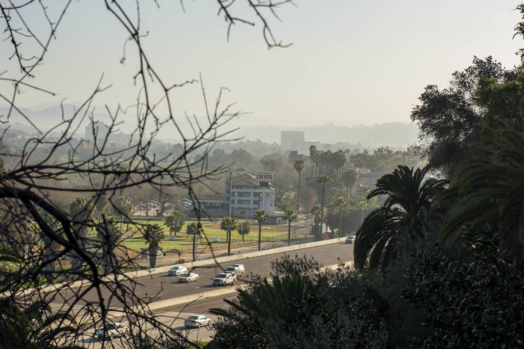 Mountains in the background