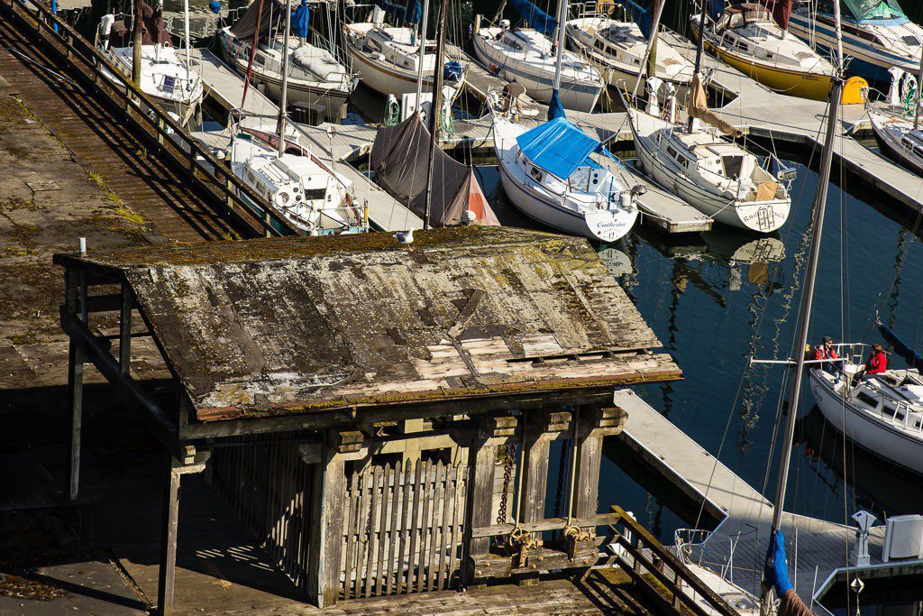 Boats and dilapidated dock.