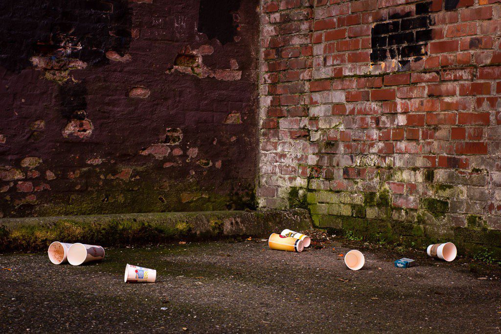 Cups in a landscape.