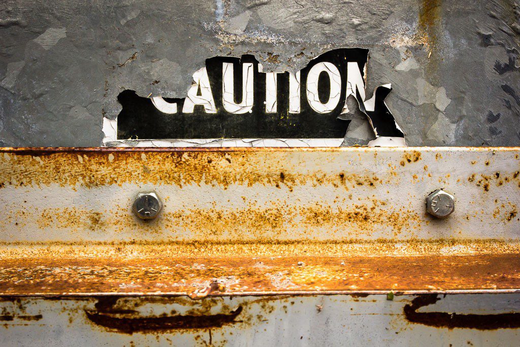 Caution and rust