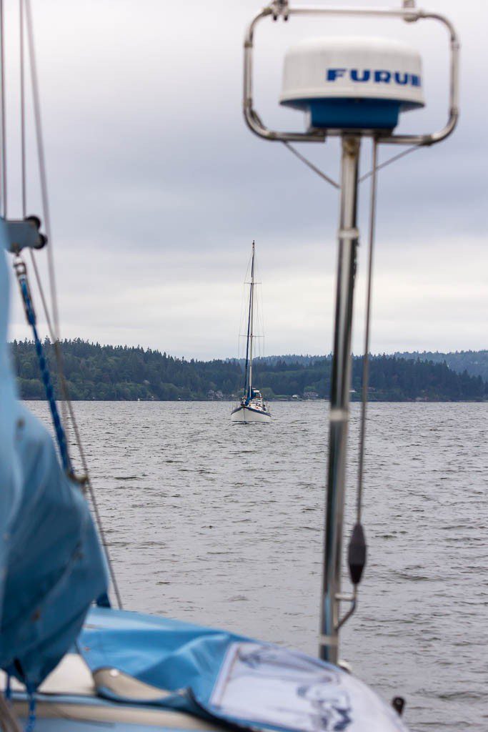 The other boat that wanted to pass us and then decided to let US be the guinea pig... Thanks, guys!