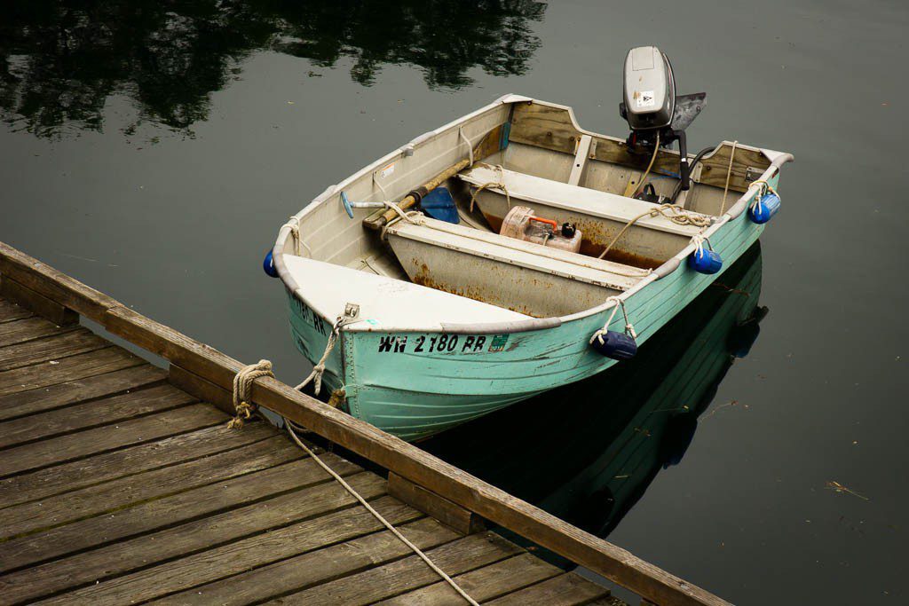 Light blue dinghy