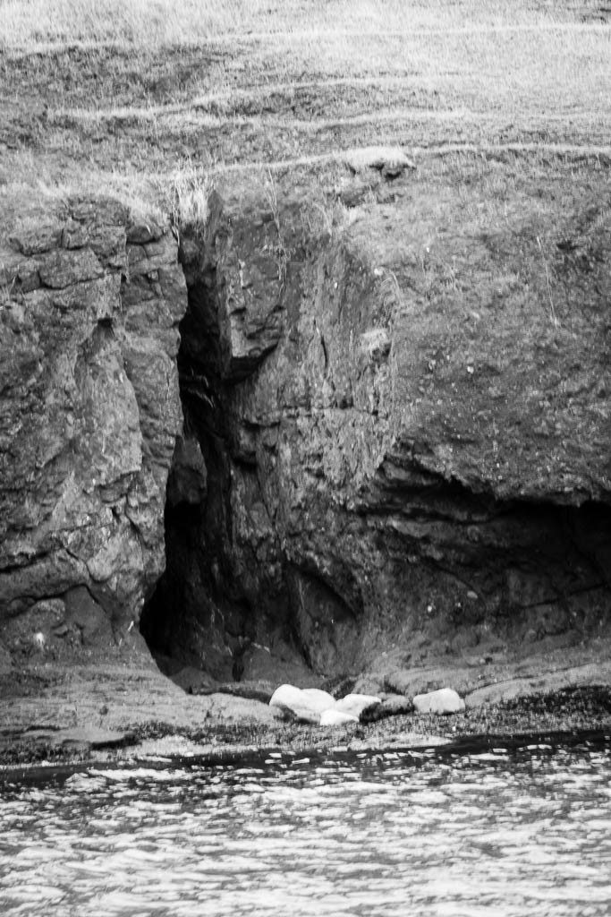 Cave in the cliff face