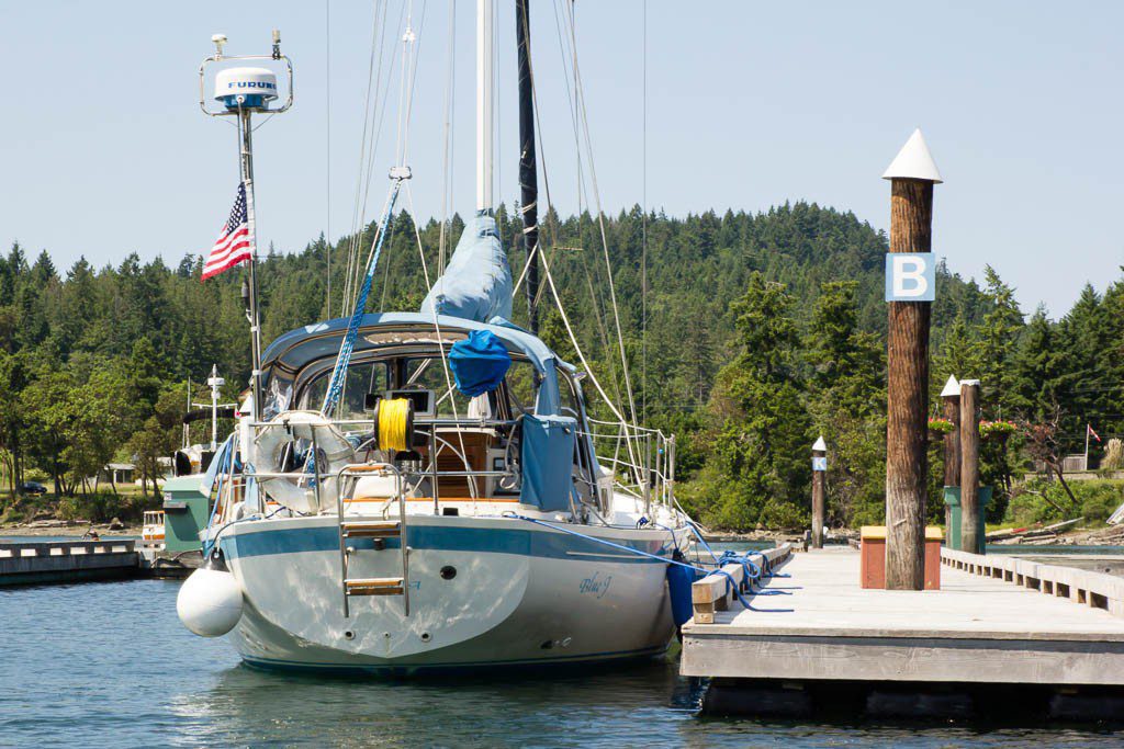 The magnificent Blue-J. We might name our dinghy Sparrow or something. I'm so witty.