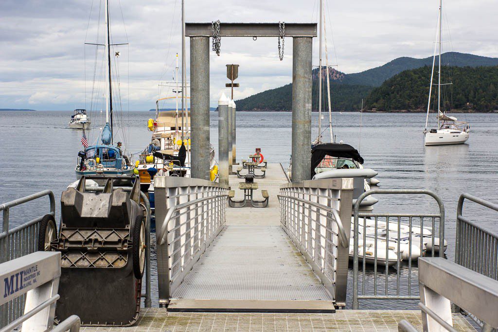 View down the dock