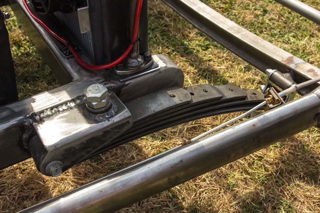 Quarter elliptical front suspension and some shitty welding.