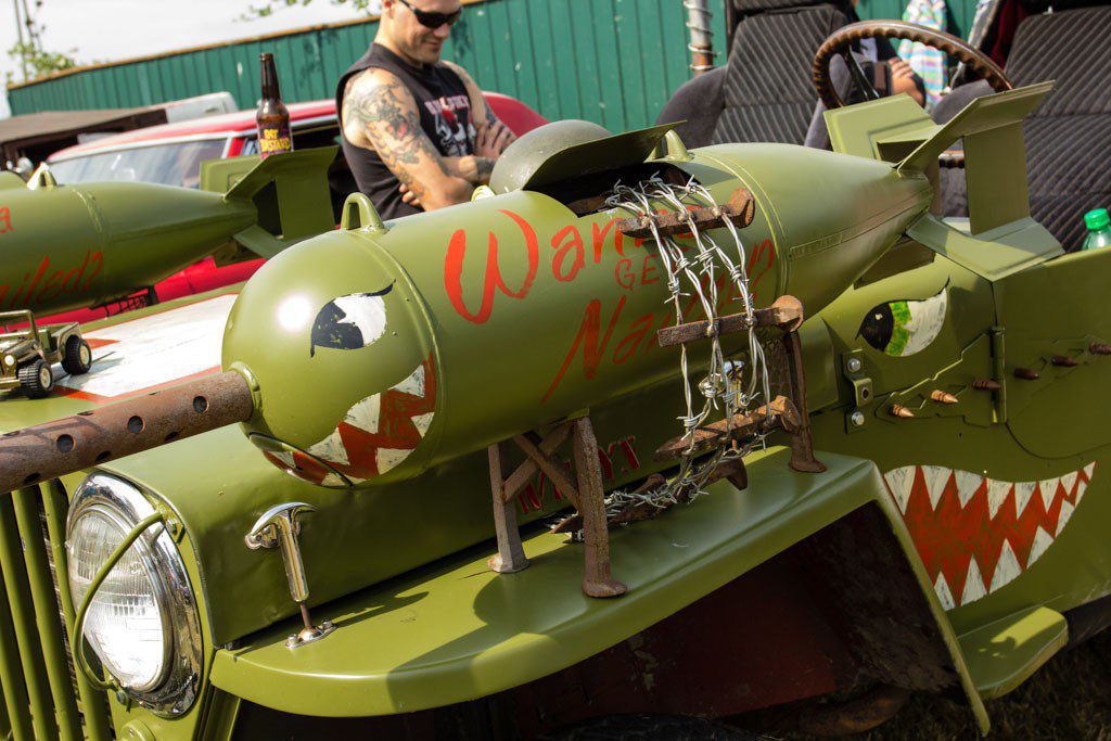 Bombs away! This was on an old Jeep