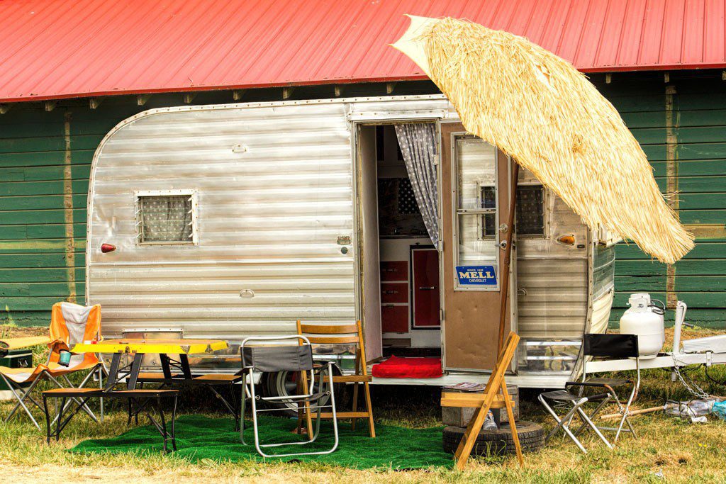 Vintage camper setup!