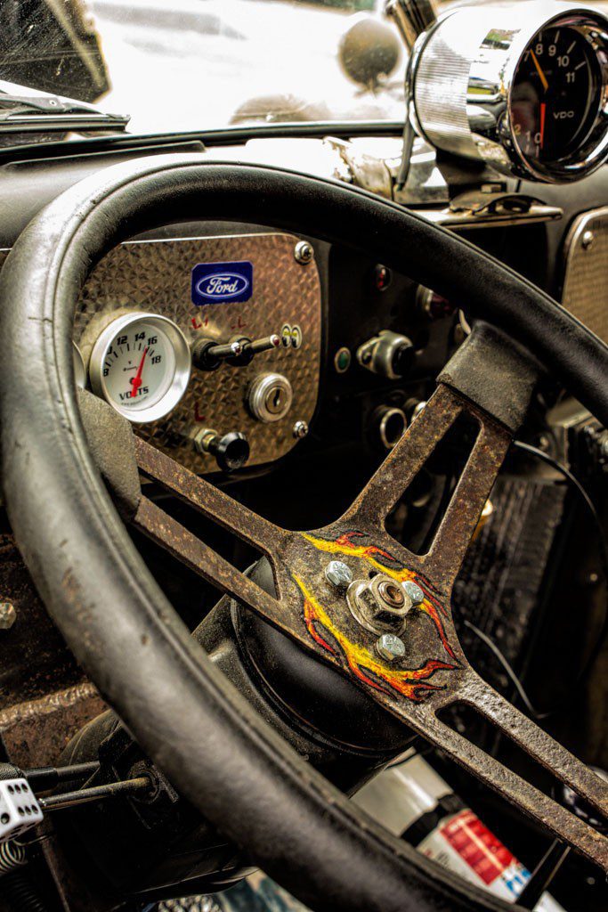 Painted steering wheel