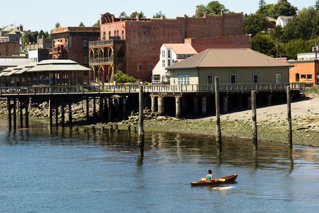 Lots of kayakers out today. This girl had a very pretty wooden kayak.