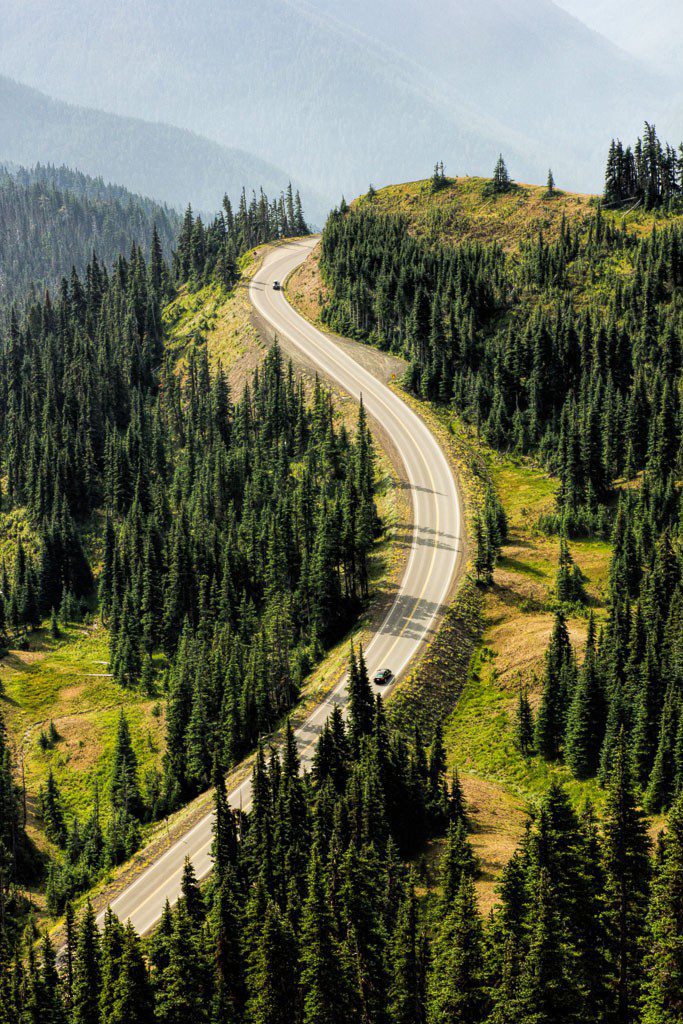 Curvy mountain road