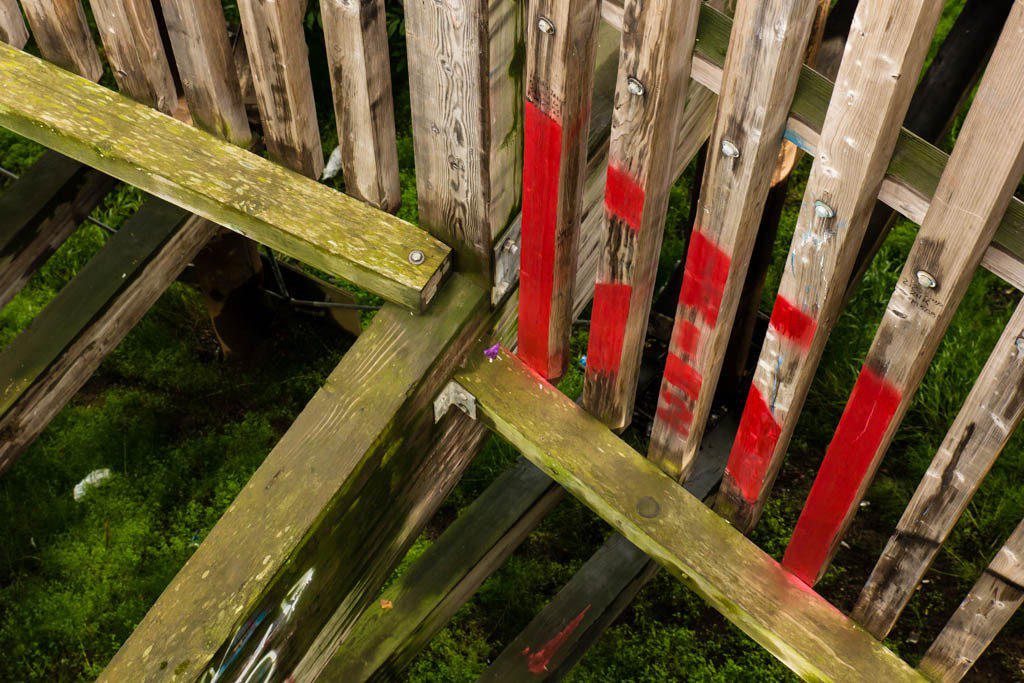 Graffiti on a lookout platform