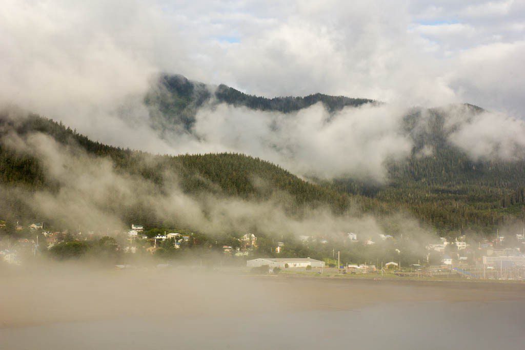 Clouds and fog in the mountains and valleys