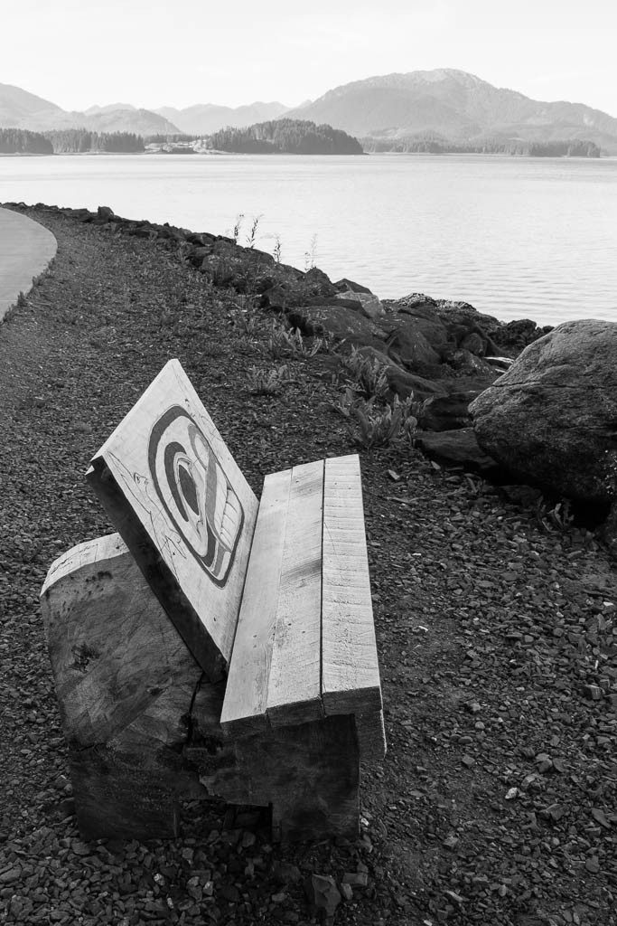 Bench along the trail to town