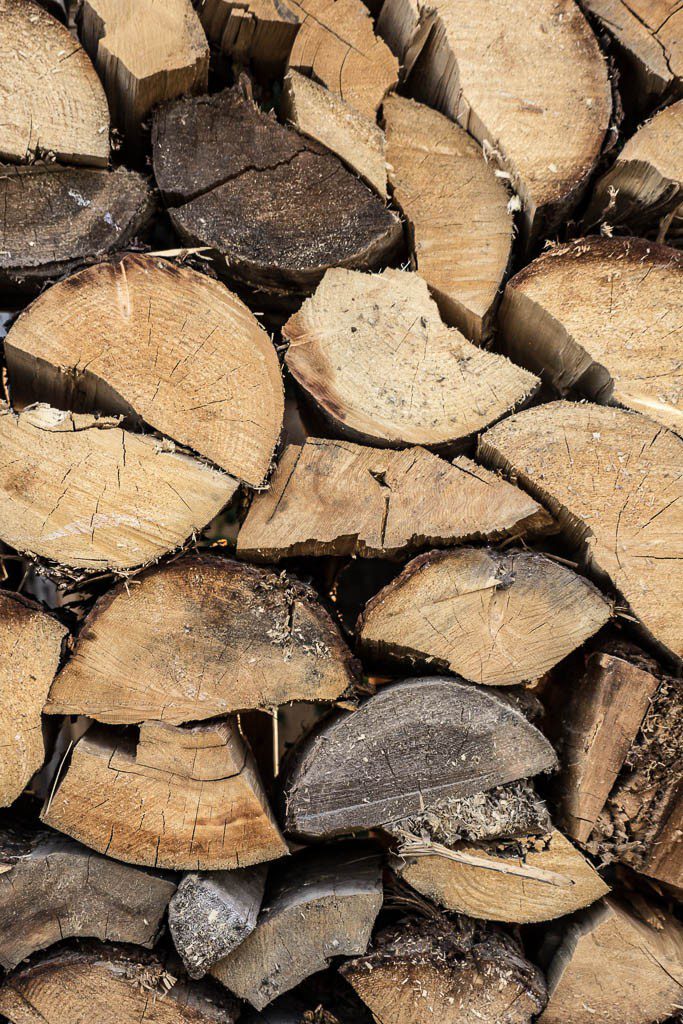 Stack of wood. I bet they go through a lot of it here.