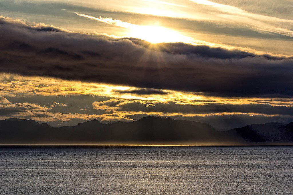 Rays of light through the clouds