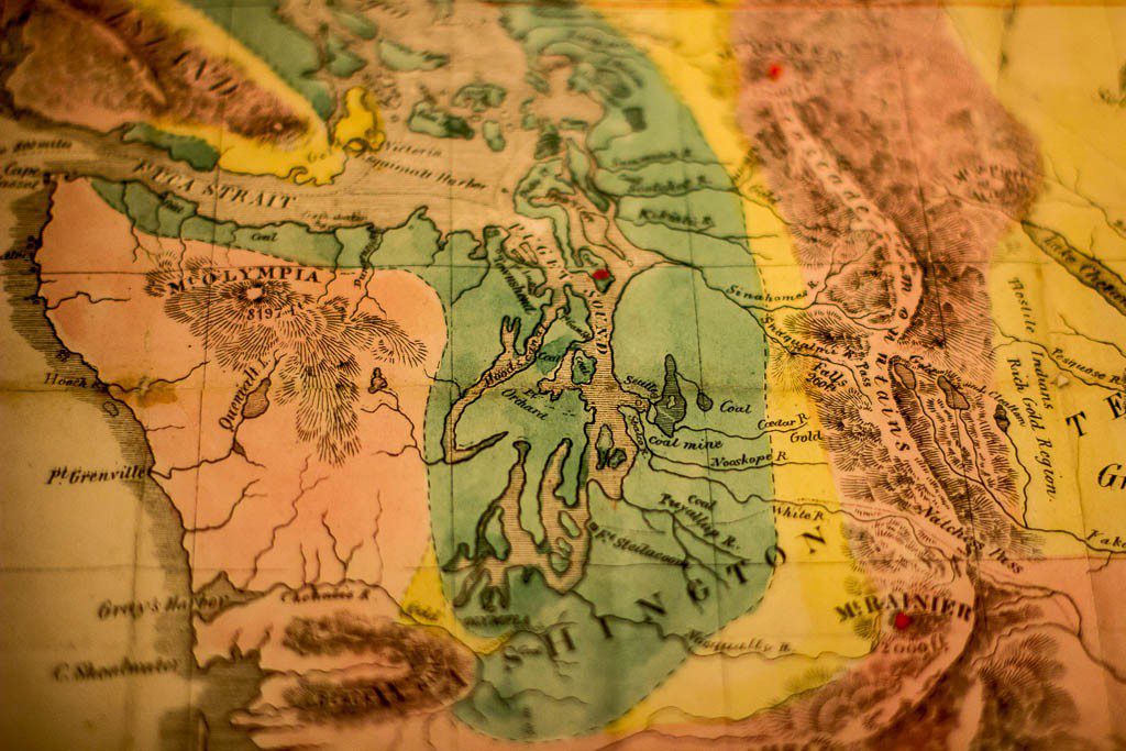 Old map.  Port Orchard seems more important to them than Seattle! Pretty interesting.