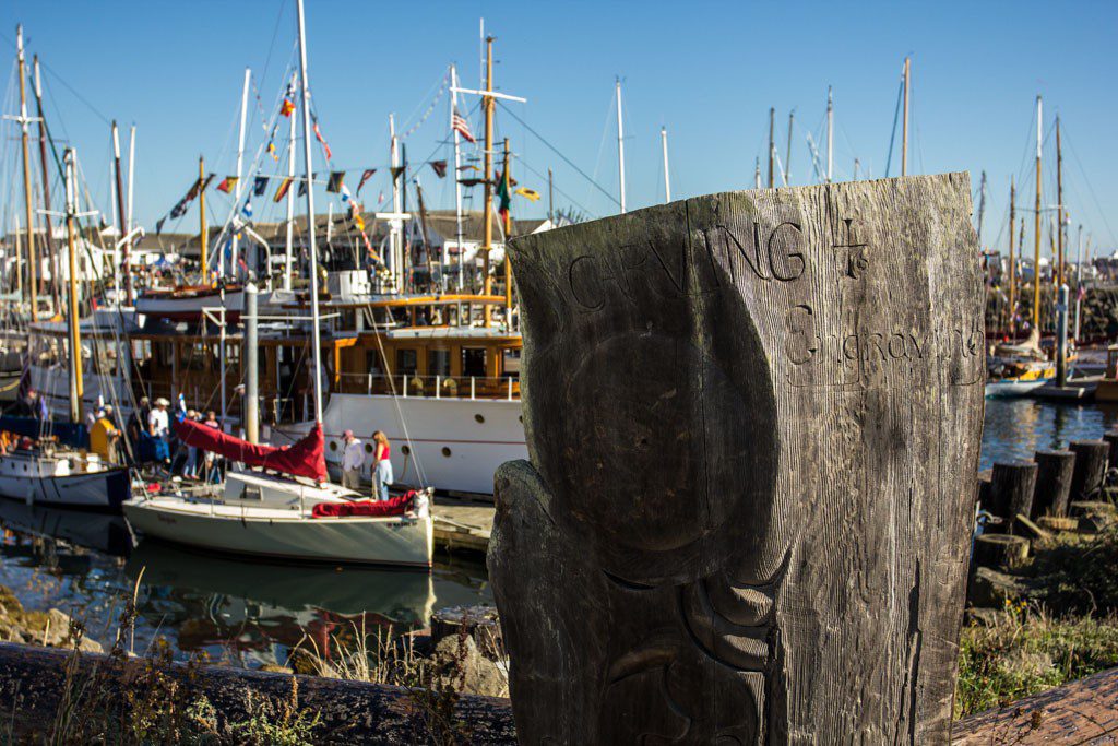 Wooden boats and wooden post