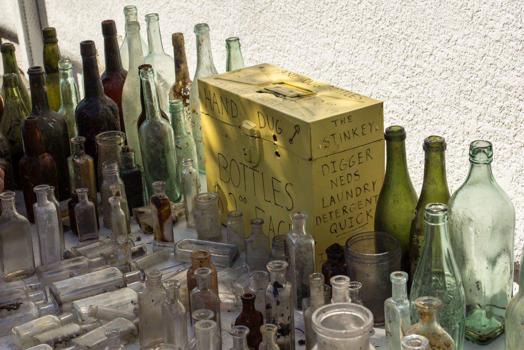 Glass bottles.  I need to go scuba diving here more!