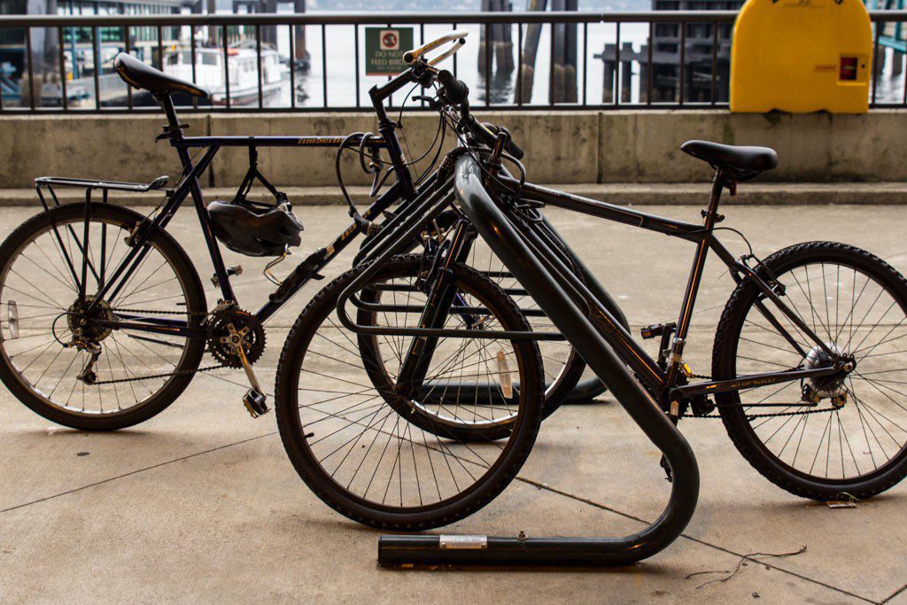 Bikes by the ferry terminal