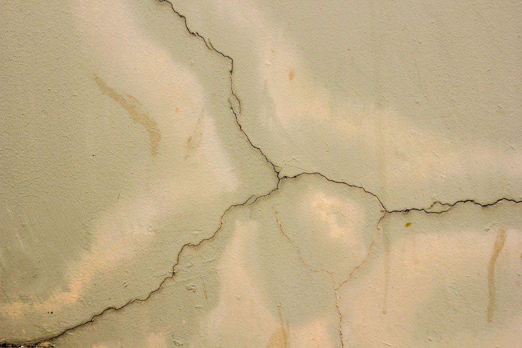 Crack on a wall