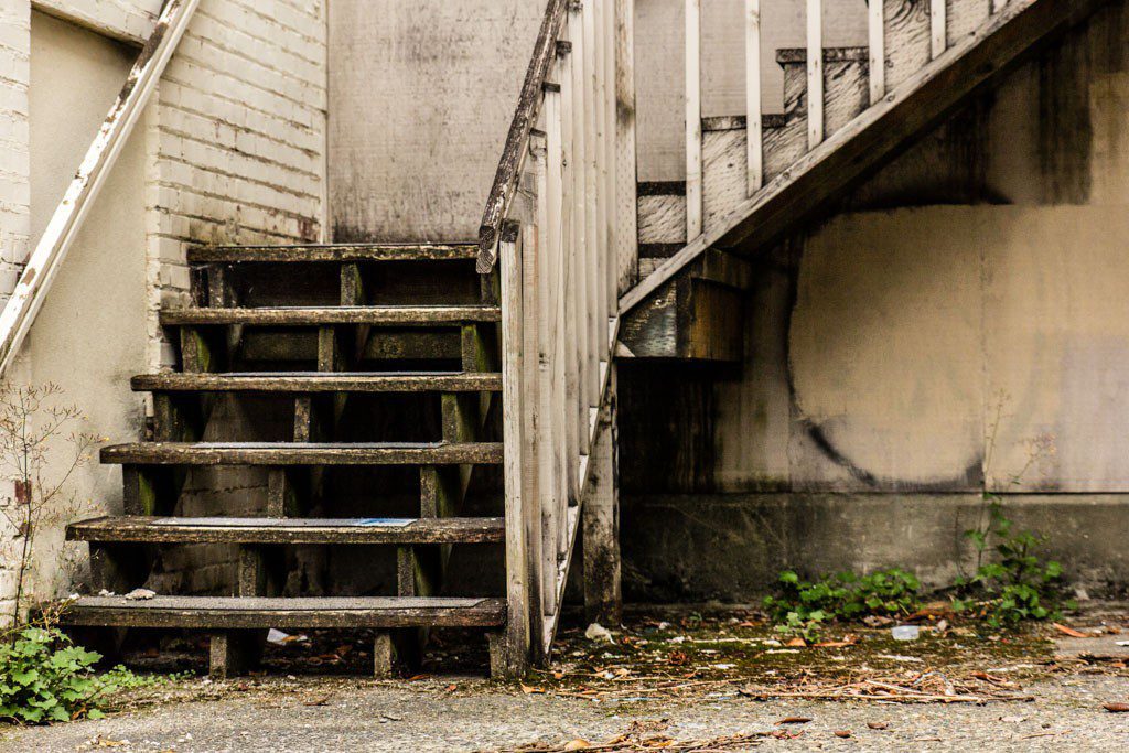 Under the stairs