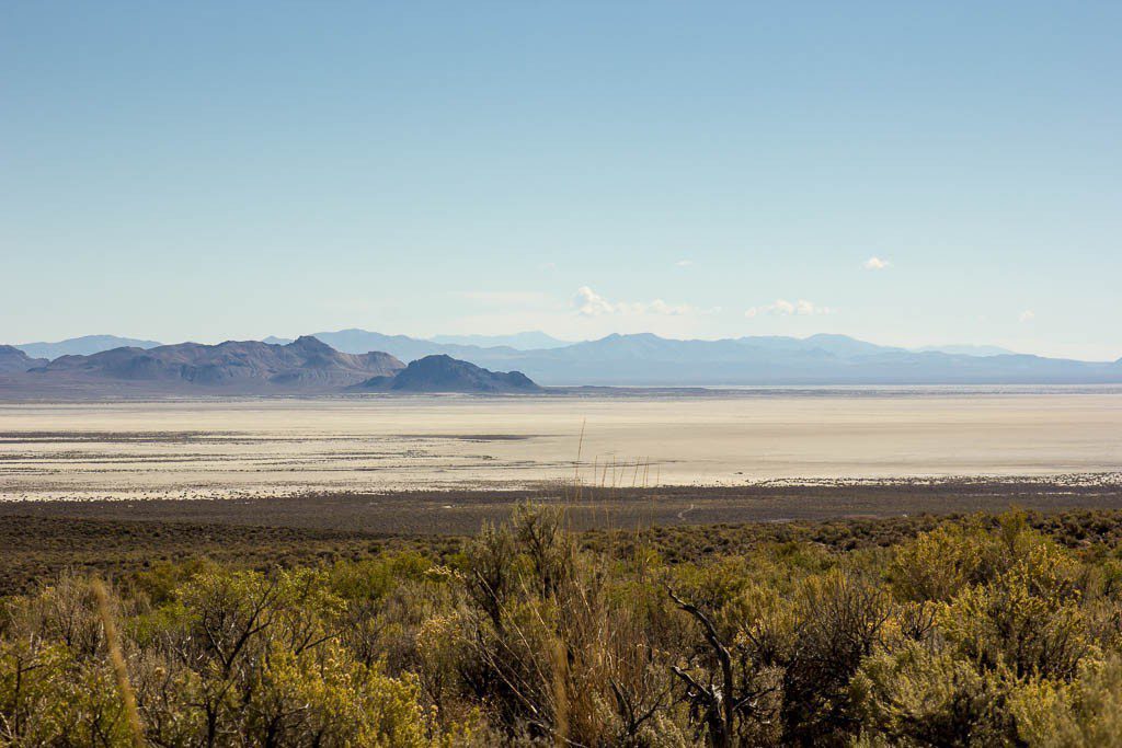 View of the "black rock" in the black rock desert.