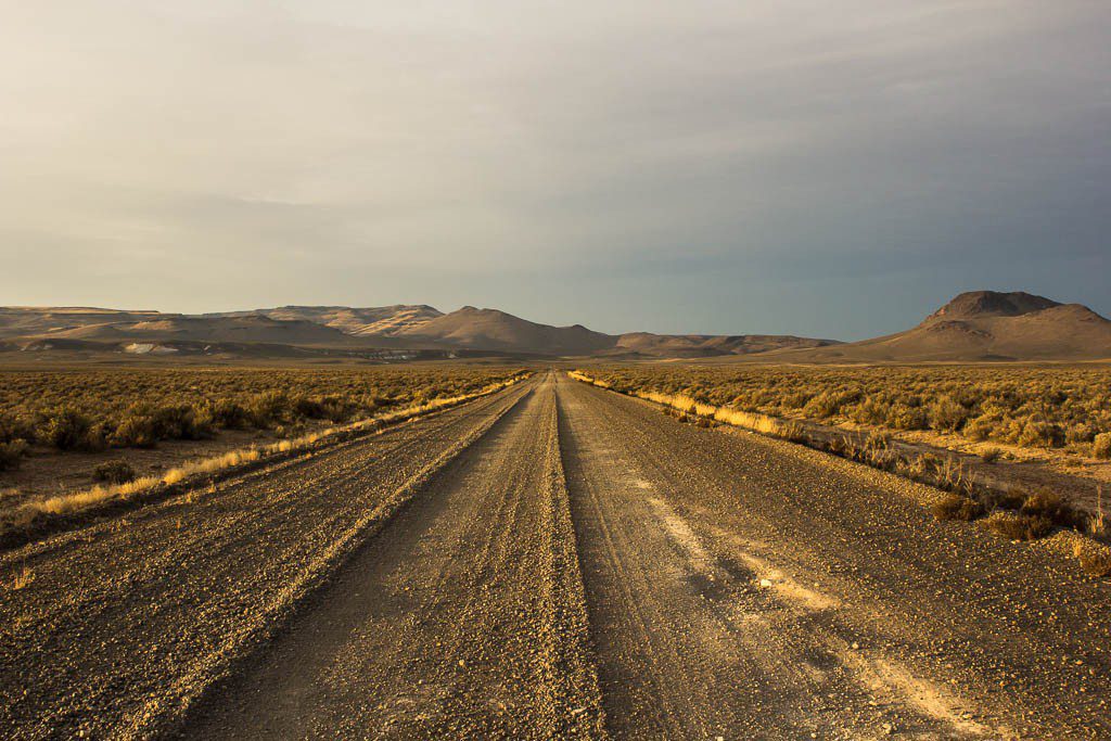 Long  and lonely stretch of road...