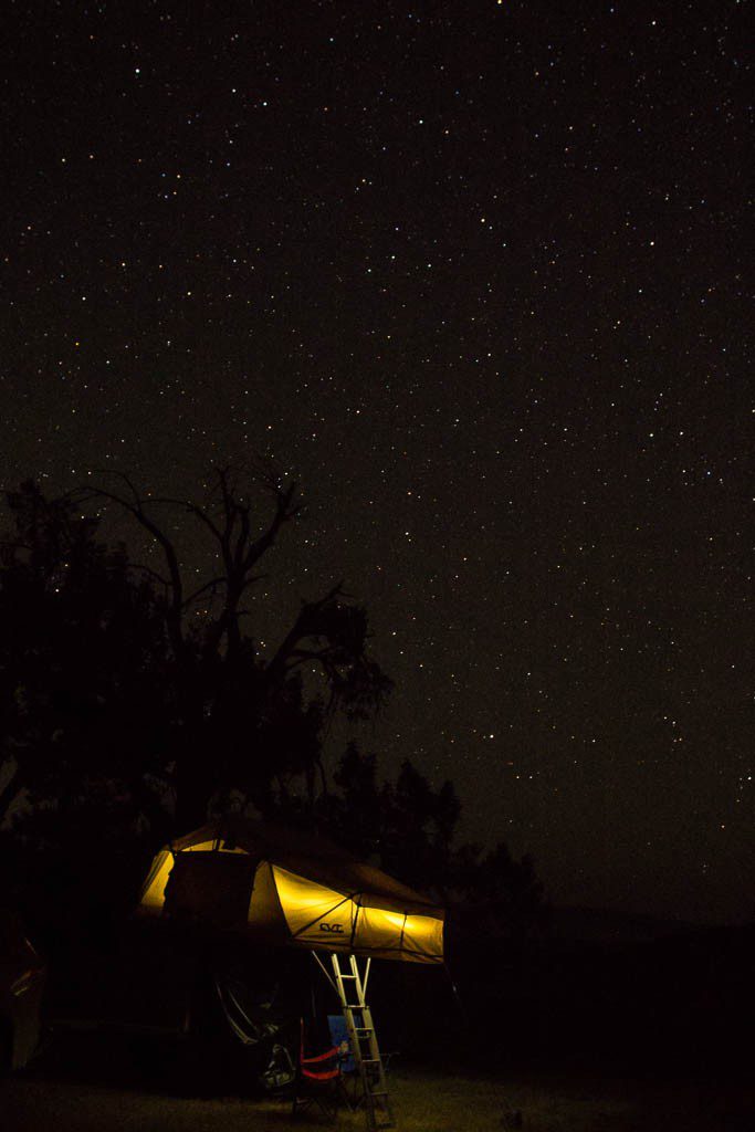 playing with lights in the tent.