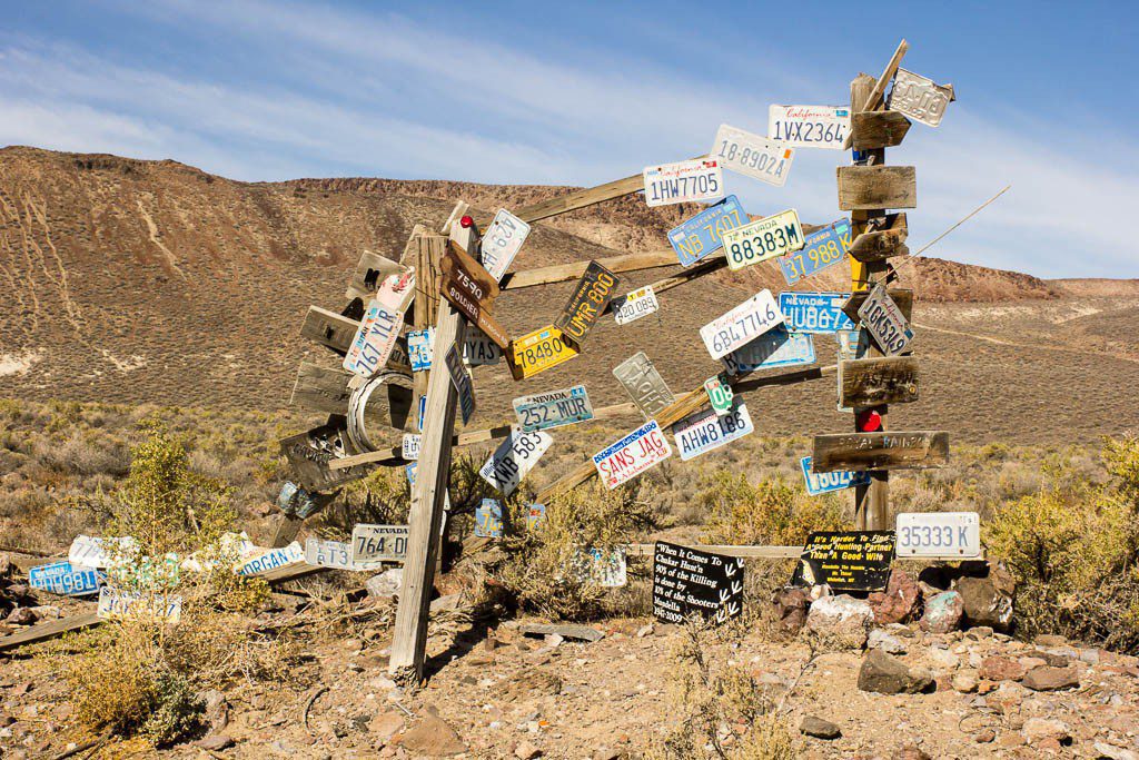 Road signs! It's like desert graffiti. I made Jason stop so I could look at it.