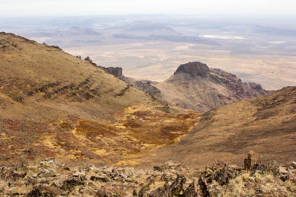 The desert in the distance