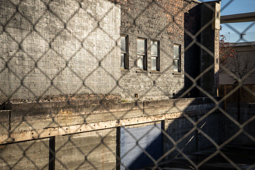 Gritty looking street scene. 