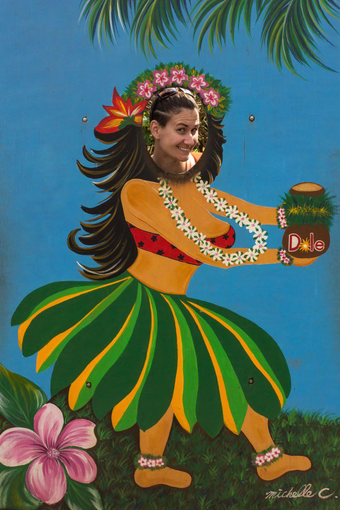 Me as a pineapple hula girl.