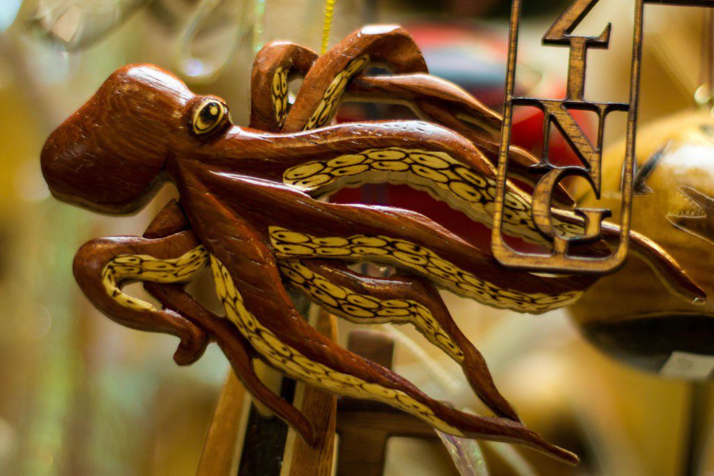 Wooden octopus for sale