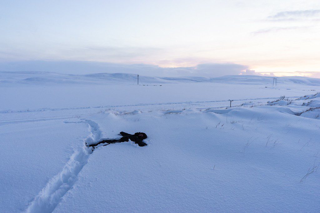 Because I live to make my mother happy, here's me making another snow angel. I didn't get far because the snow was so deep. 