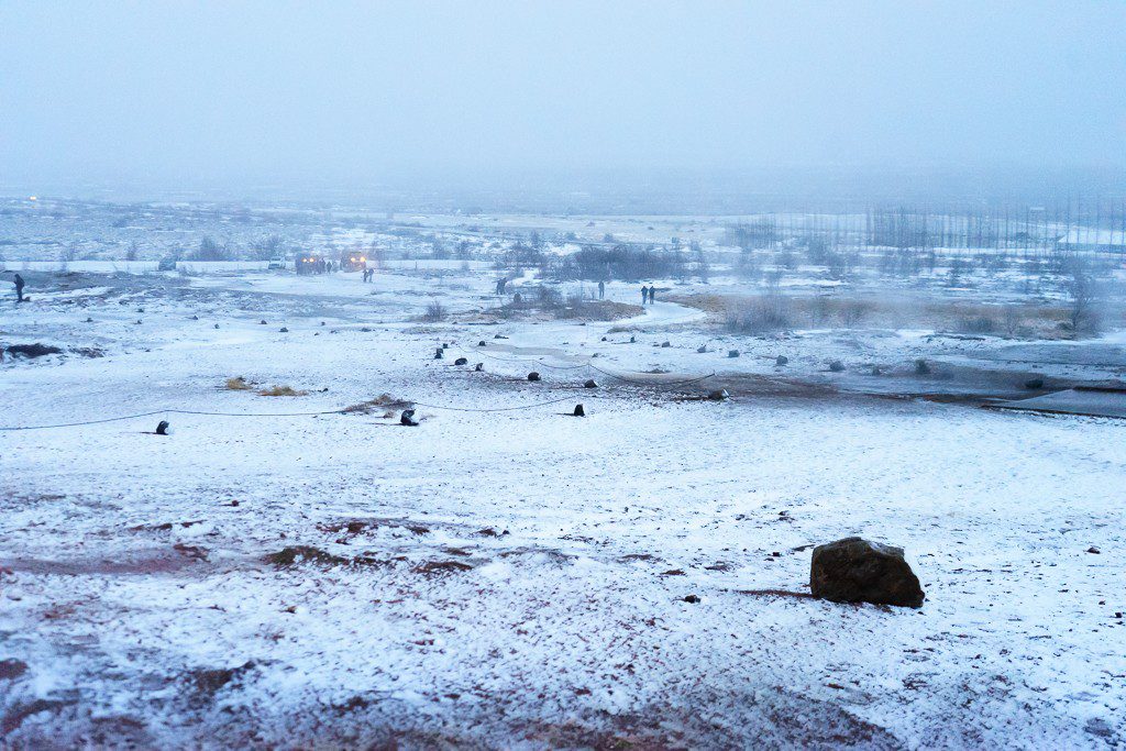 Winter wonderland. Can you see the snow blowing sideways in the photo?