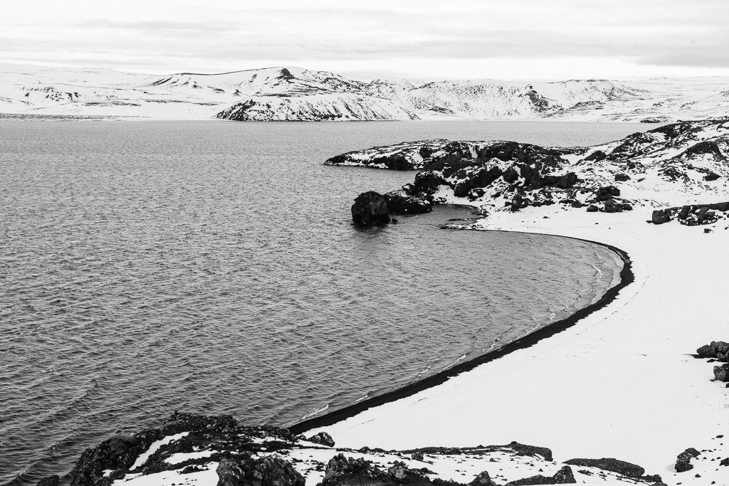 There were whitecaps on the lake due to the wind...