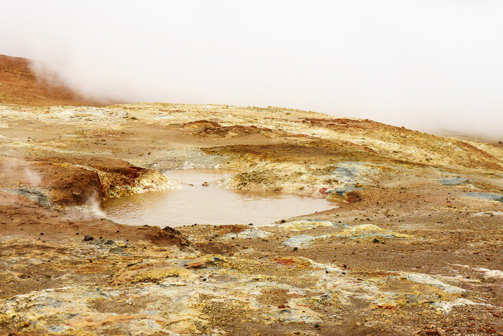 Bubbling mud pool