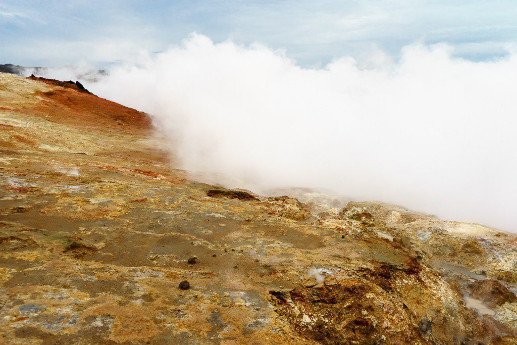 Wind blowing the steam